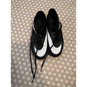 Nike JR Mercurial Vapor IX FG Youth Soccer Cleats Black White Size 3Y